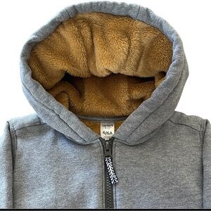 Carter’s Kids Sherpa Fleece Lined Full Zip Up Hoodie Outdoor Sweatshirt Jacket 6